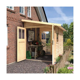 Abri de jardin adossé en bois certifié 6,42m² Juist 3 - Karibu Ma boutique