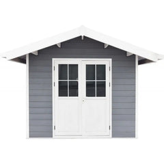 Abri de jardin en bois composite 28mm gris clair 7,78m² PREMIUM - Woodlife Garden Ma boutique