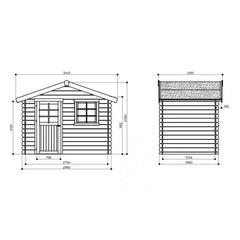 Abri de jardin en bois traité autoclave 28mm Saran porte simple 5,9m² SOLID Ma boutique