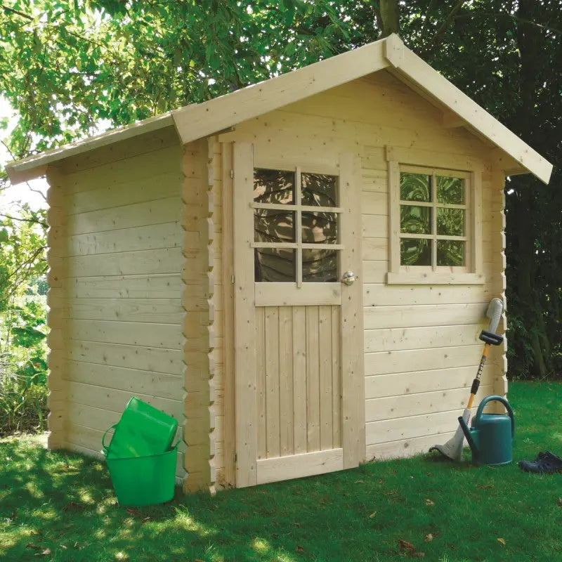 Abri de jardin en bois traité autoclave 28mm Saran porte simple 5,9m² SOLID Ma boutique