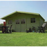 Abri de jardin en bois traité autoclave 28mm ZÜRICH avec double porte 19,71m² - SOLID Ma boutique