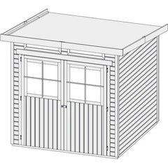 Abri de jardin en bois vitrifié gris 19mm 4.62m² Glücksburg 3 - Karibu Ma boutique