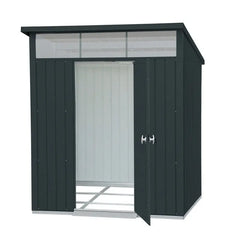 Abri de jardin en métal anthracite 3,92m² + kit d'ancrage + kit de fondation DURAMAX Ma boutique