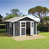 Abri de jardin en PVC 11,2m² DECO gris foncé et blanc Grosfillex + kit ancrage offert Ma boutique