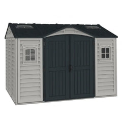 Abri de jardin en PVC 8,05m² DarkGrey Apex + kit de fondation DURAMAX Ma boutique