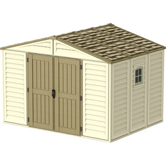 Abri de jardin en PVC 8,05m² Woodbridge + kit de fondation DURAMAX Ma boutique