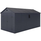 Abri de jardin en résine anthracite 11m² + kit de fondation - JOBU Ma boutique