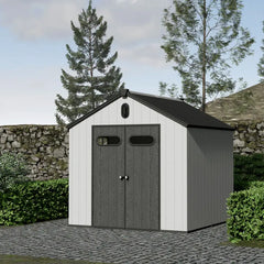 Abri de jardin en résine brossée DOCKER 5,3m² skylight + plancher - Jobu Ma boutique