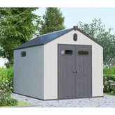 Abri de jardin en résine brossée DOCKER 6,7m² skylight + plancher - Jobu Ma boutique