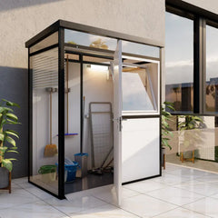 Abri de jardin modulaire isolé 2x1m profils noirs - plancher inclus - Everbox Ma boutique