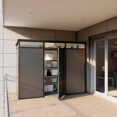 Abri de jardin modulaire isolé 3x1m profils anthracite et noir - plancher inclus - Everbox Ma boutique