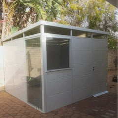 Abri de jardin modulaire isolé 3x3m blanc - plancher inclus - Everbox Ma boutique