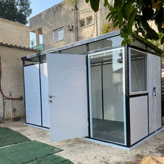 Abri de jardin modulaire isolé 4x2m profils noirs - plancher inclus - Everbox Ma boutique