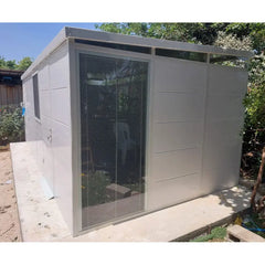 Abri de jardin modulaire isolé 6x3m blanc - plancher inclus - Everbox Ma boutique