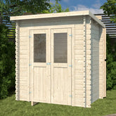 Abri de jardin monopente en bois massif 2,76m² - madriers 28mm - Eden Ma boutique