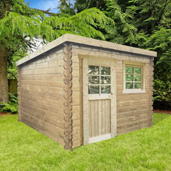 Abri de jardin Nevers 5,66m² en bois massif 28mm à toit monopente - SOLID Ma boutique