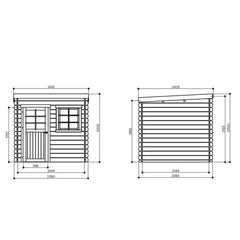 Abri de jardin Nevers 5,66m² en bois traité autoclave 28mm à toit monopente - SOLID Ma boutique