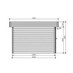 Abri de jardin Odense 9,19m² en bois massif 28mm à toit plat - SOLID Ma boutique