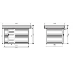 Abri de jardin Oslo 6,22m² en bois massif 28mm avec porte moderne - SOLID Ma boutique