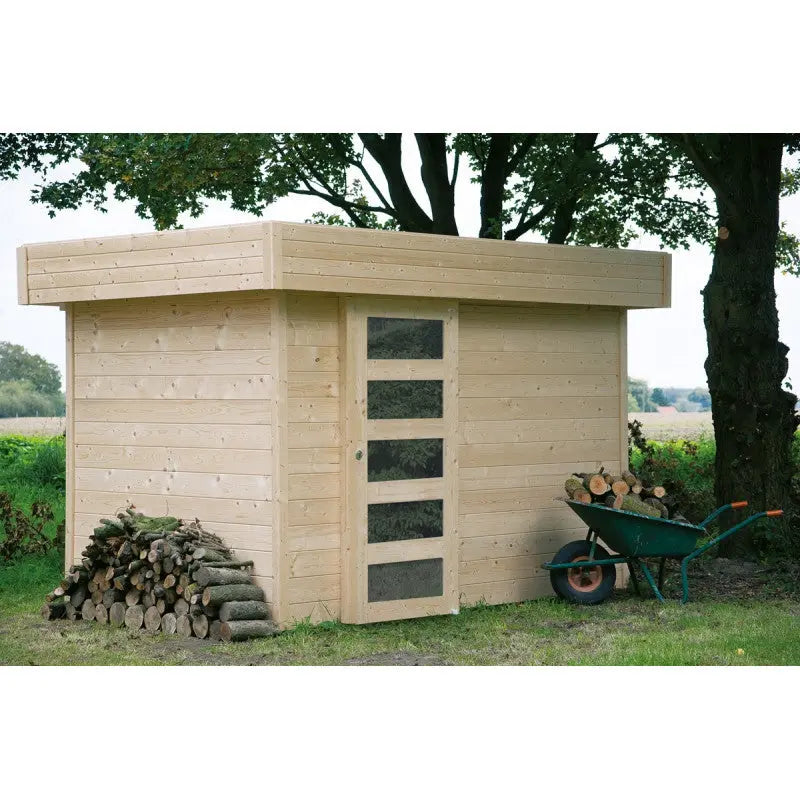 Abri de jardin Oslo 6,22m² en bois massif 28mm avec porte moderne - SOLID Ma boutique