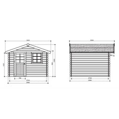 Abri de jardin Sologne 8,88m² en bois massif 28mm autoclave - SOLID Ma boutique
