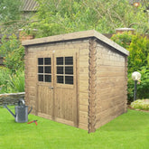 Abri de jardin Stendal 4,91m² en bois massif 19mm à toit monopente - SOLID Ma boutique