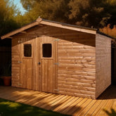 Abri Therma 10,33m² en bois thermo traité et toiture Onduline HABRITA Ma boutique