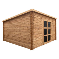 Abri de jardin toit plat 16m² PENTY - madriers 40mm traité - Gardy Shelter Ma boutique