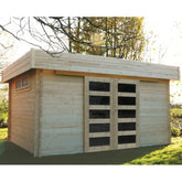 Abri de jardin Viborg 13,71m² en bois massif 40mm avec double porte - SOLID Ma boutique