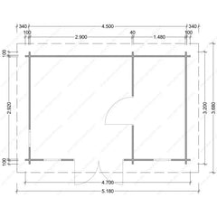 Abri en bois cloisonné 15m² MODERNE traité marron 28mm Gardy Shelter Ma boutique