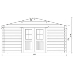 Abri en bois massif 12m² PRIMO 28mm traité teinté marron Gardy Shelter Ma boutique