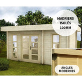 Abri en bois massif 15m² avec isolation 100mm MODERNE Gardy Shelter Ma boutique