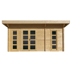 Abri en bois massif 19,25m² cloisonné MODERNE 40mm Gardy Shelter Ma boutique