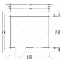 Abri en bois massif 7,5m² MODERNE - madriers 40mm Gardy Shelter Ma boutique