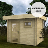 Abri en bois massif 7,5m² MODERNE - madriers 40mm Gardy Shelter Ma boutique