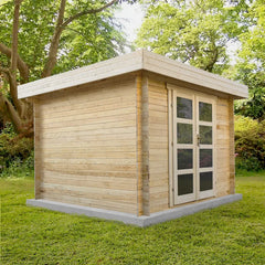 Abri en bois massif 9m² MODERNE - madriers 28mm Gardy Shelter Ma boutique