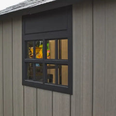 Abri en résine brossée Oakland Brossium 10m² - plancher - Gris - Keter Ma boutique