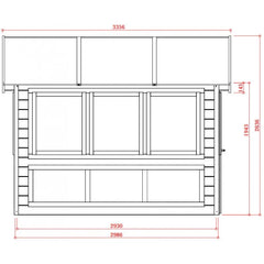 Abri serre en bois massif 28mm - 8,91m² toit gradin SOLID Ma boutique