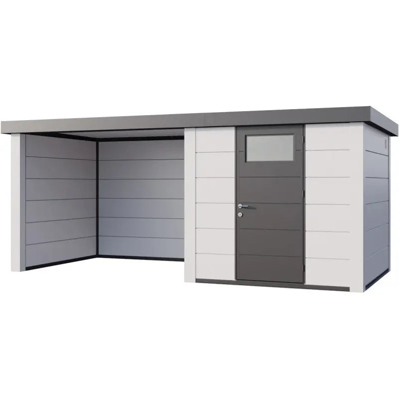 Abri Telluria Eleganto Lounge 2424 blanc 12,5m² avec extension gauche - Telluria Ma boutique