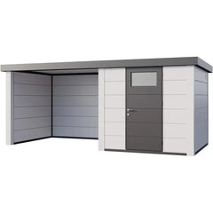 Abri Telluria Eleganto Lounge 2424 blanc 12,5m² avec extension gauche - Telluria Ma boutique