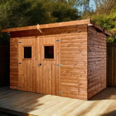 Abri Theora 6,78m² en bois thermo traité et toiture en acier HABRITA Ma boutique