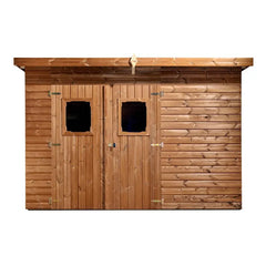 Abri Theora 6,78m² en bois thermo traité et toiture Onduline HABRITA Ma boutique