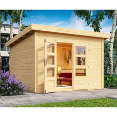 Abri toit plat 9,55m² bois massif 40mm Northeim 3 – Karibu Ma boutique