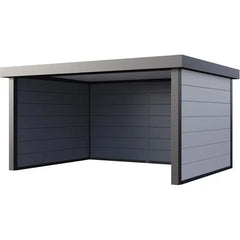 Auvent de jardin en acier galvanisé gris blanc 17,1m² Singolo 4836 - Telluria Ma boutique