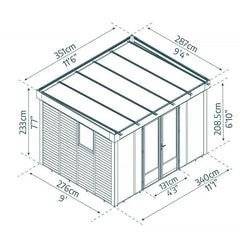 Studio de jardin en aluminium et bois composite 10,1m² - isolation triple paroi Copenhagen – Canopia by Palram Ma boutique