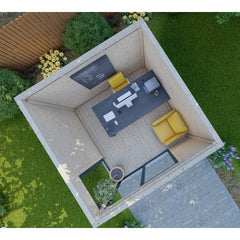 Bureau de jardin en bois massif 8,88m² - madriers 40mm Gardy Shelter Ma boutique