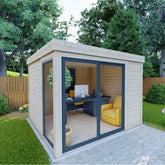 Bureau de jardin en bois massif 8,88m² - madriers 40mm Gardy Shelter Ma boutique