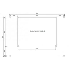 Bureau de jardin en bois massif avec terrasse 16,5m² - madriers 40mm Gardy Shelter Ma boutique