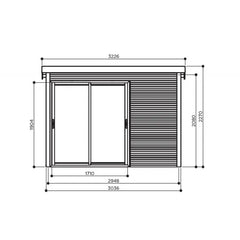 Bureau de jardin Seda 9,22m² en bois traité 28mm - SOLID Ma boutique