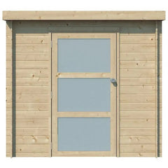 Chalet moderne Nyborg 4,04m² en bois massif 19mm avec porte simple vitrée - Gardenas Ma boutique